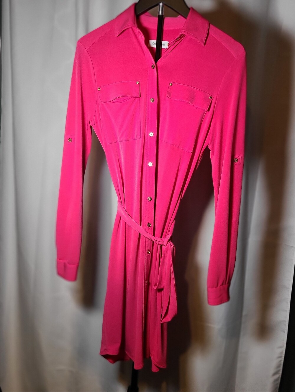 Calvin Klein Hot Pink Button-Down Shirt